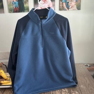 Cabela's Navy and Sky Blue Fleece Jacket